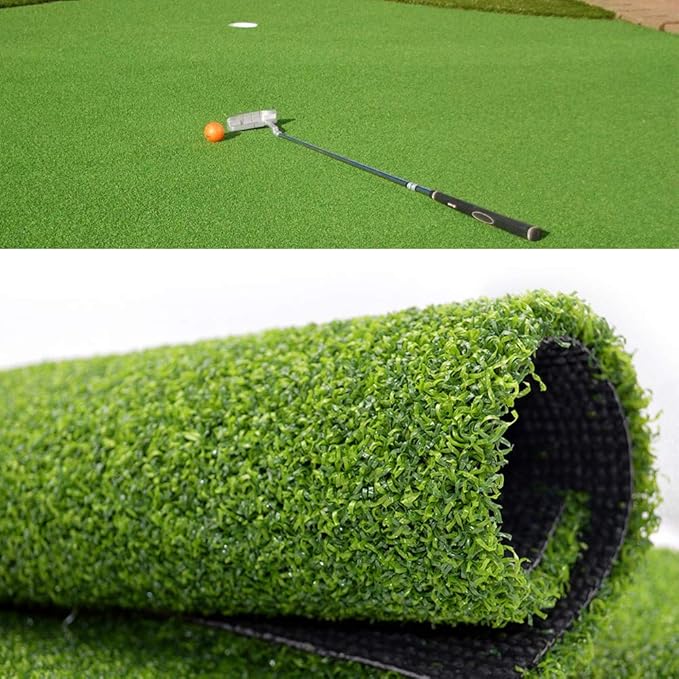 Golf Putting Green/Mat-Golf Training Mat Backyard Golf Artificial Grass Turf 11FTX20FT，Indoor Outdoor Golf Training Mat, Synthetic Fake Grass for Baseball Football Gym Sports