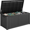 Outdoor Storage Box, 155 Gallon Large Outdoor Resin Deck Box, Storage by KAMABOKO