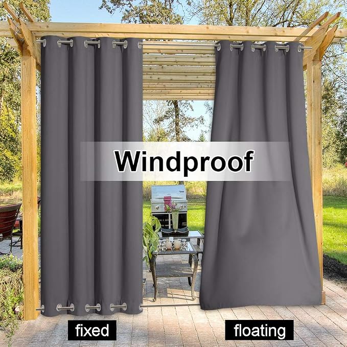 NICETOWN Outdoor Curtain Waterproof Extra Long 108" - Image 5