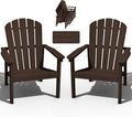 Stackable Adirondack Chairs Set of 2, Compact HDPE, Coffee | 26.3" Wide HDPE by nevilywood