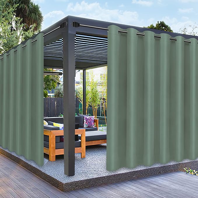 PureFit Outdoor Curtains for Patio Waterproof Weatherproof Outside Curtains | by PureFit