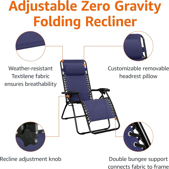 Amazon Basics Zero Gravity Lounge Chair - Image 5