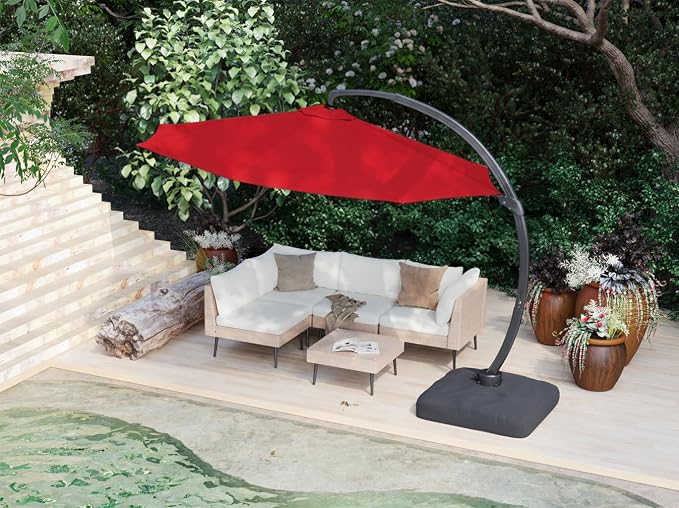 ENSTVER 11FT All Aluminum Cantilever Patio Umbrella - Image 9