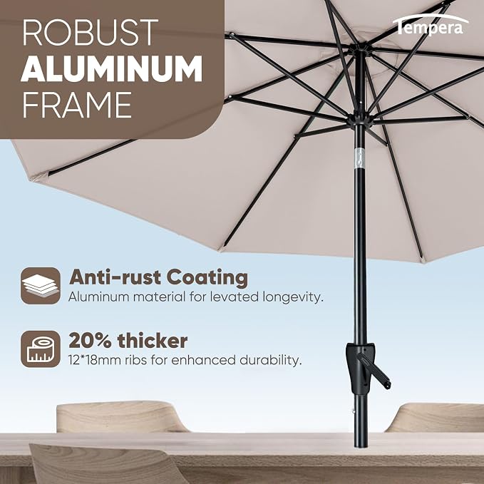 Tempera Patio Market Outdoor Table Umbrella - Image 4