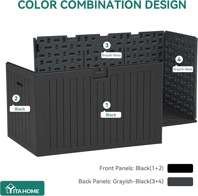YITAHOME 220 Gallon Double-Wall Deck Box - Image 7