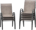 Amopatio Patio Chairs Set of 8, Outdoor Stackable Dining Chairs by Amopatio