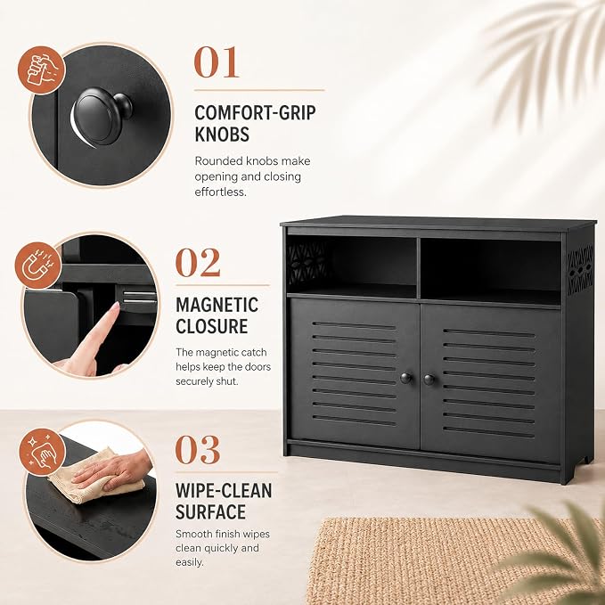 VINGLI Weatherproof Outdoor Storage Cabinet | Outdoor Cabinet - Image 2