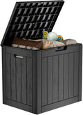 33 Gallon Outdoor Deck Box, Lockable Waterproof Outdoor Storage Boxes by MAIUSCOLI
