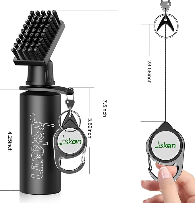 Pro Golf Club Cleaning Kit with Golf Club Cleaner Brush and 10 Oz Golf Club Polish, Cool Golf Accessories Gifts for Men Unique Golf Stuff Golf Bag Accessories Golf Gear