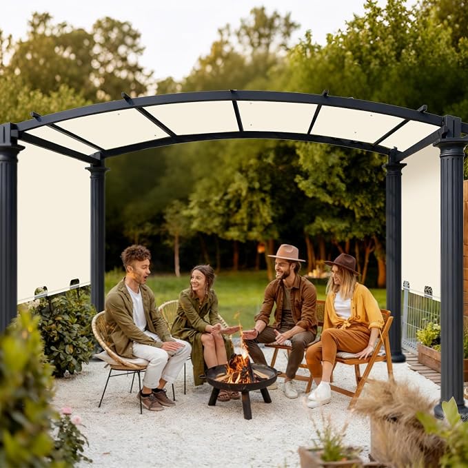 85x208 in Pergola Shade Cover for L-PG080PST Pergola | Beige, Cover Only - Image 7