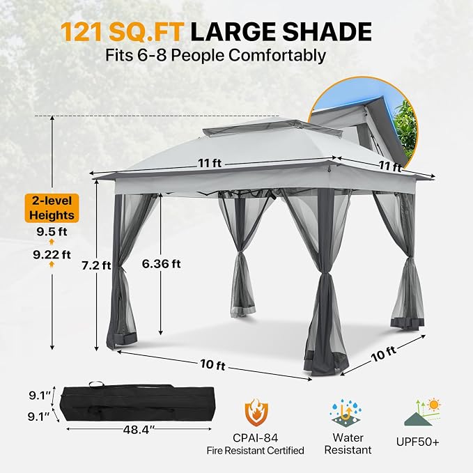 COOS BAY 11x11 Pop Up Gazebo - Image 3