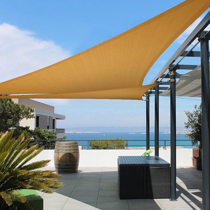 Tronssien Triangle 16'x16'x23' Sun Shade Sail, 95% UV Blockage Canopy Awning by Tronssien