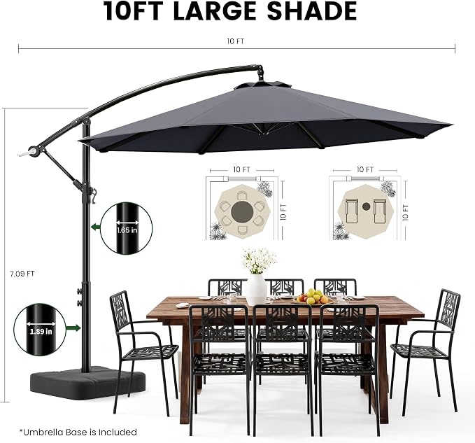 10FT Outdoor Patio Umbrella - Image 8