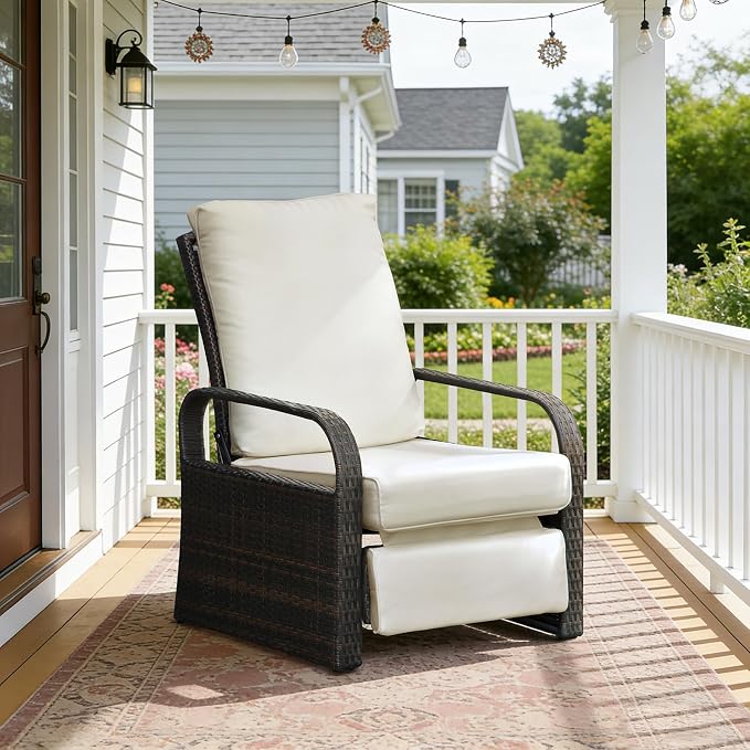 Outdoor Wicker Recliner Chair by ATRARTTOREAL