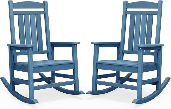 SERWALL Outdoor Rocking Chair Set of 2, Patio Rocking Chair, Porch Rocker by SERWALL
