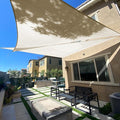 Sun Shade Sail 16' x 16' x 16' Butter Cream Triangle Sunshade | Outdoor sun by SUNLAX