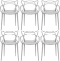 2xhome Modern Dining Chair | Stackable Indoor or Outdoor Entangled Side Chair | by 2xhome