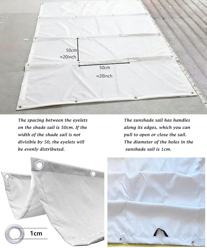 Outdoor Retractable Pergola Canopy 6' x 14' Waterproof Shade Cover - Image 4