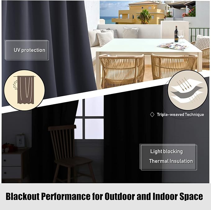 BONZER Waterproof Indoor/Outdoor Curtains - Image 5