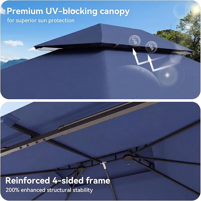 12'x10' Gazebo, Metal Frame Canopy - Image 5