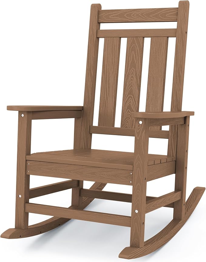 Oversized Outdoor Rocking Chair, HDPE Patio Rockers by KINGYES