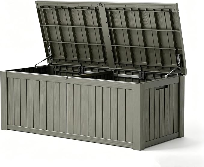 Outdoor Deck Storage Box, Resin Deck Boxes Indoor and outdoor, Waterproof by NBYSGO