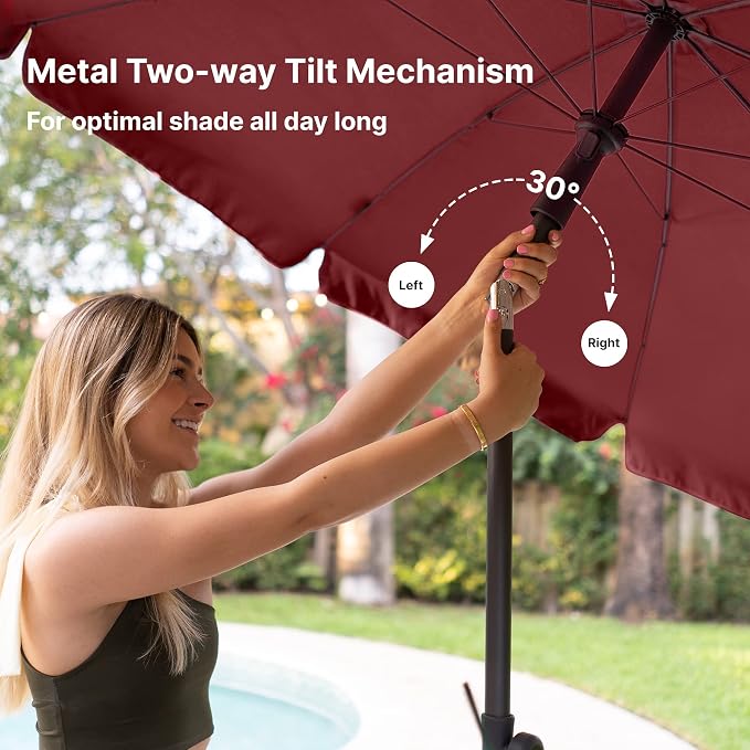 AMMSUN Patio Umbrella, 6.5 ft Outdoor Table Umbrella - Image 5