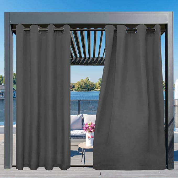 Easy-Going Outdoor Curtains for Patio 1 Panel, 54x108 inch, Weatherproof - Image 3