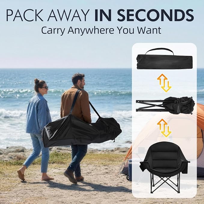 Oversized Camping Chair for Adults 2 Pack - Image 7