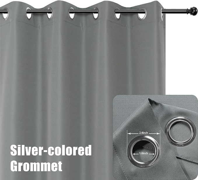 BONZER Outdoor Curtains for Patio Waterproof Thick | Privacy Grommet Light - Image 2