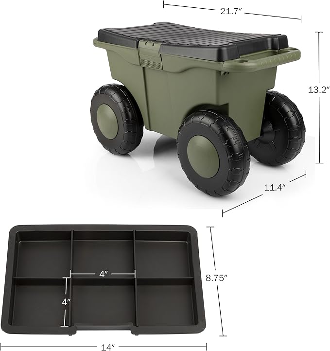 Pure Garden Rolling Garden Cart - Image 3