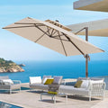 9' X 12' Cantilever Outdoor Patio Umbrellas Double Top Large Rectangle Umbrella by ORYNTREX