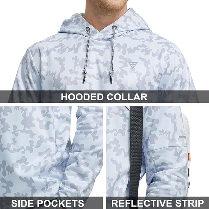 Hoodies for Men Golf Fleece Hooded Sweatshirts Dry Fit Athletic Lightweight Casual Midlayer Mens Hoodies Pullover
