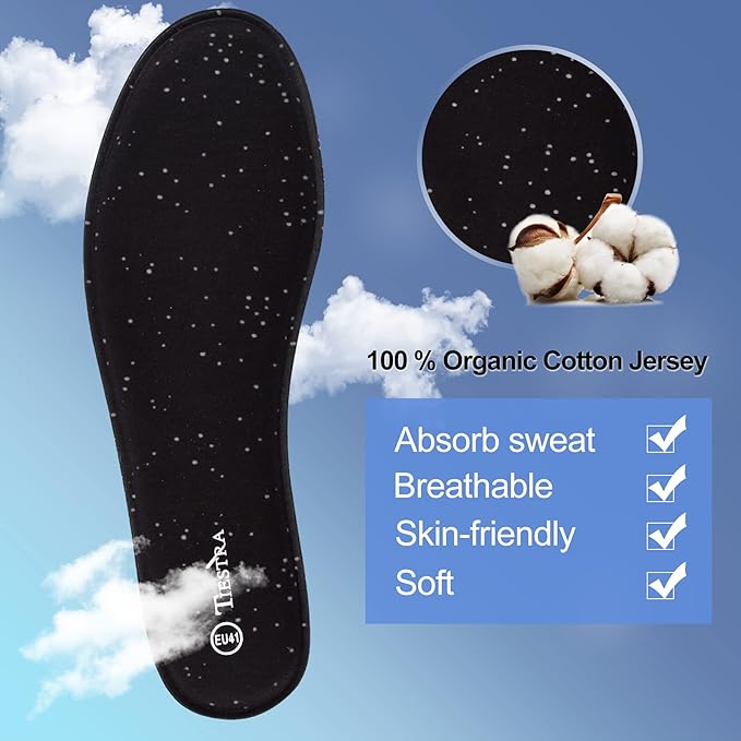 3 Pair -Shoe Inserts for Mens Memory Foam Insoles,Replacement Insoles for Work Boots Running Shoes, Cushion Shock Absorbing for Foot Pain Relief, Comfort Breathable Inner Soles Black 43EU,US10