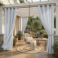 Outdoor Curtains Waterproof W52 x L95 Inch Greyish White, 1 Panel | Thermal by StangH