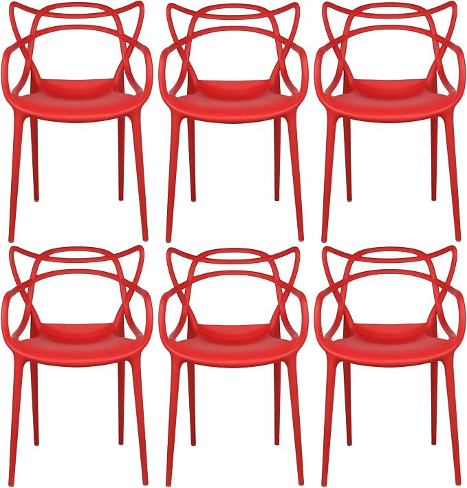2xhome Modern Dining Chair | Stackable Indoor or Outdoor Entangled Side Chair | by 2xhome