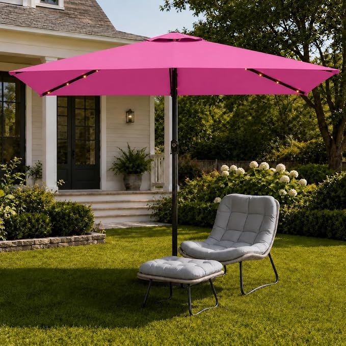 6.5 x 10ft Rectangular Patio Umbrella - Image 9