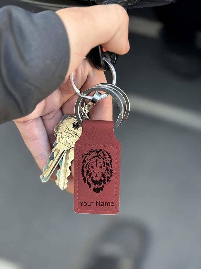 LaserGram Rectangle Keychain, Disc Golf, Personalized Engraving Included