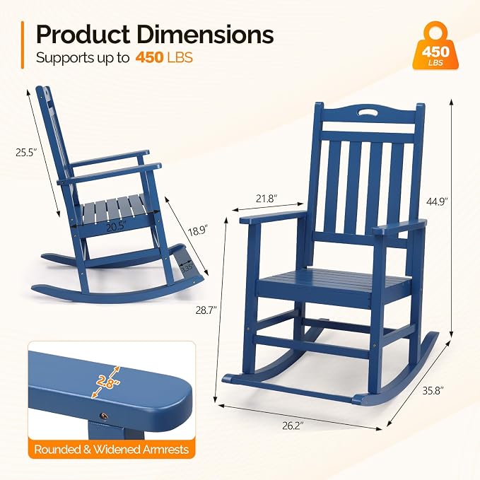 VINGLI Outdoor Rocking Chair - Image 3