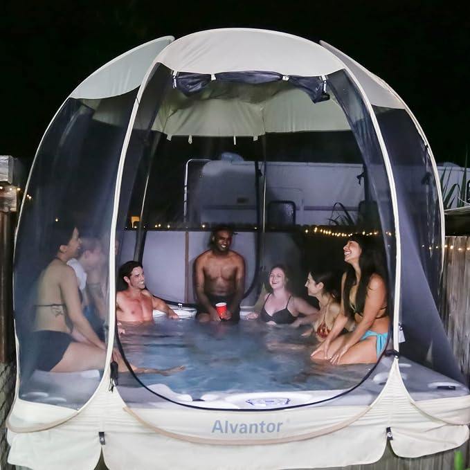 Alvantor Pop Up Screen House Tent, Instant Outdoor Gazebo - Image 8