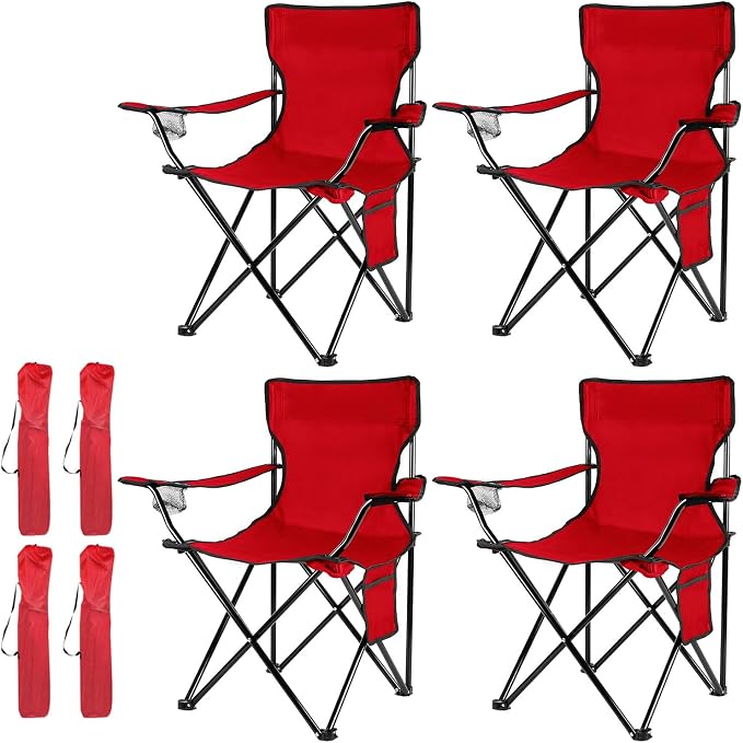 Damei century 4Pack Folding Camping Chairs, Portable by Dameicentury