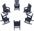 Oversized Outdoor Rocking Chairs Set of 6, 380lbs Heavy-Duty Large Patio Rocker by CIOKEA