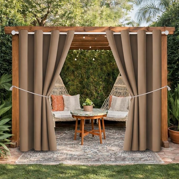 DIVA EN CAMINO DEC Outdoor Patio Curtain Waterproof Darkening Thermal Insulated by DivaenCamino