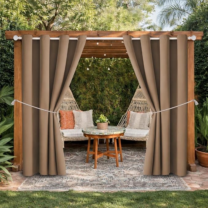 Waterproof Outdoor Curtain W52 x L84 by DivaenCamino
