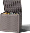Outdoor Deck Storage Box, Resin Deck Boxes Indoor and outdoor, Waterproof by NBYSGO