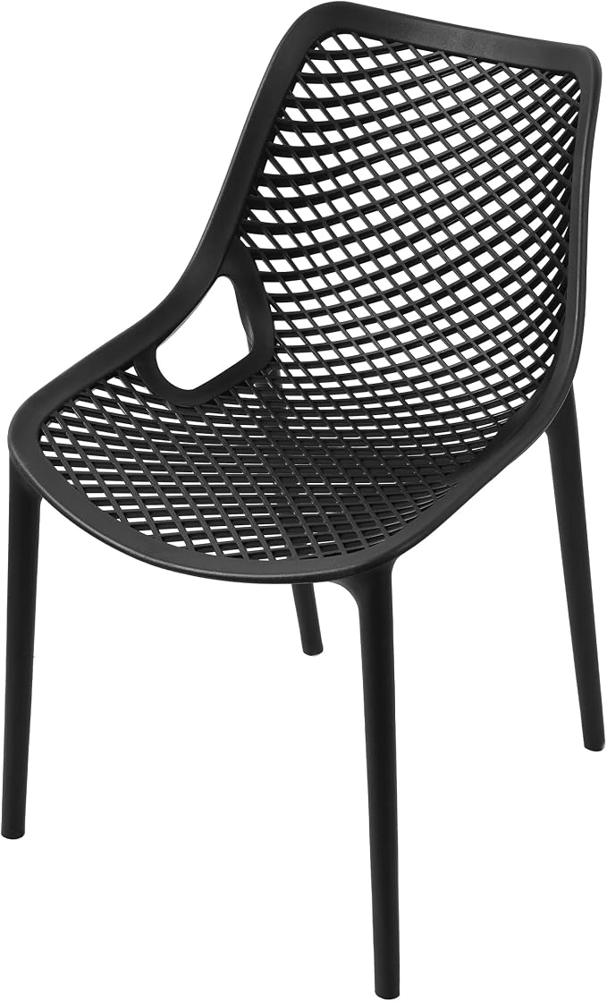 4 Pack Outdoor Patio Chairs, Plastic Dining Chairs, No Assembly, Plastic Chairs - Image 8