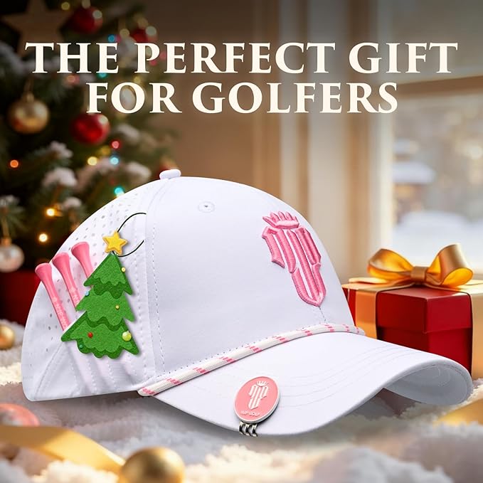 NJF Golf™ Hat Men - Breathable Mens Golf Hats, Adjustable Rope Snapback Cap, Convenient Cap with Tee Holder