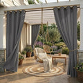 Outdoor Patio Curtains Waterproof Panel W52 x L95 Inch Grey, 1 Panel | Grommet by StangH
