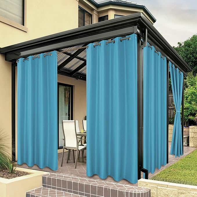 BONZER Outdoor Curtains for Patio Water Resistant | Heavy Privacy Light by Bonzer