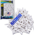 1 1/2'' Plastic Golf Tees – Short Tees for Irons, Par Threes, Hybrids, and Driving Range - Pack of 120 Bulk 4 Prongs Plastic Golf Tees Performance Series Low Resistance Golf Tee White
